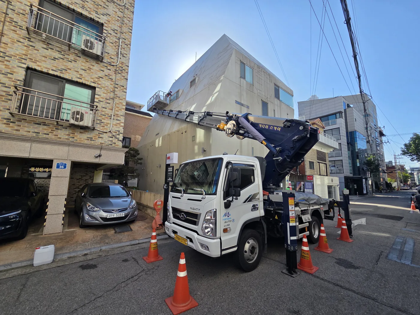 상가 앞 도로 현장