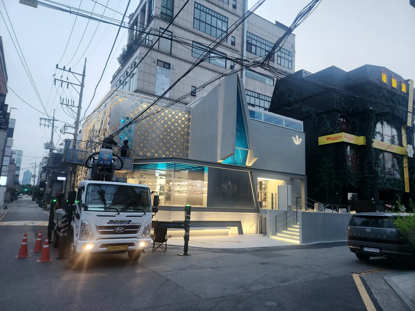 상가 앞 도로 현장